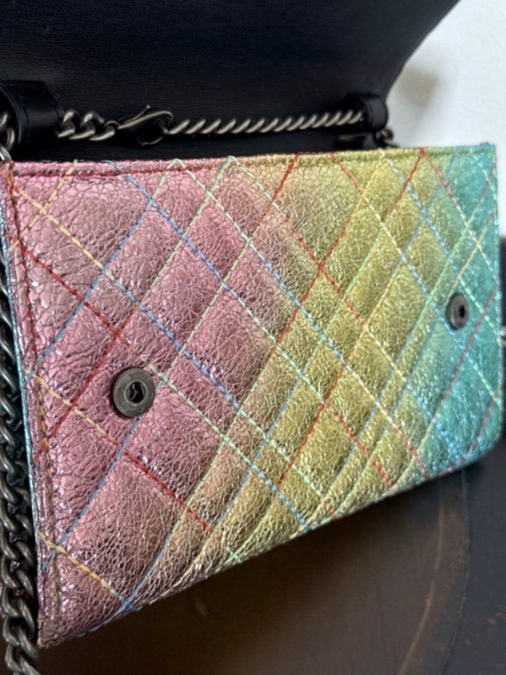Kurt Geiger London Brixton Iridescent Metallic Crossbody Bag - Picture 10 of 10